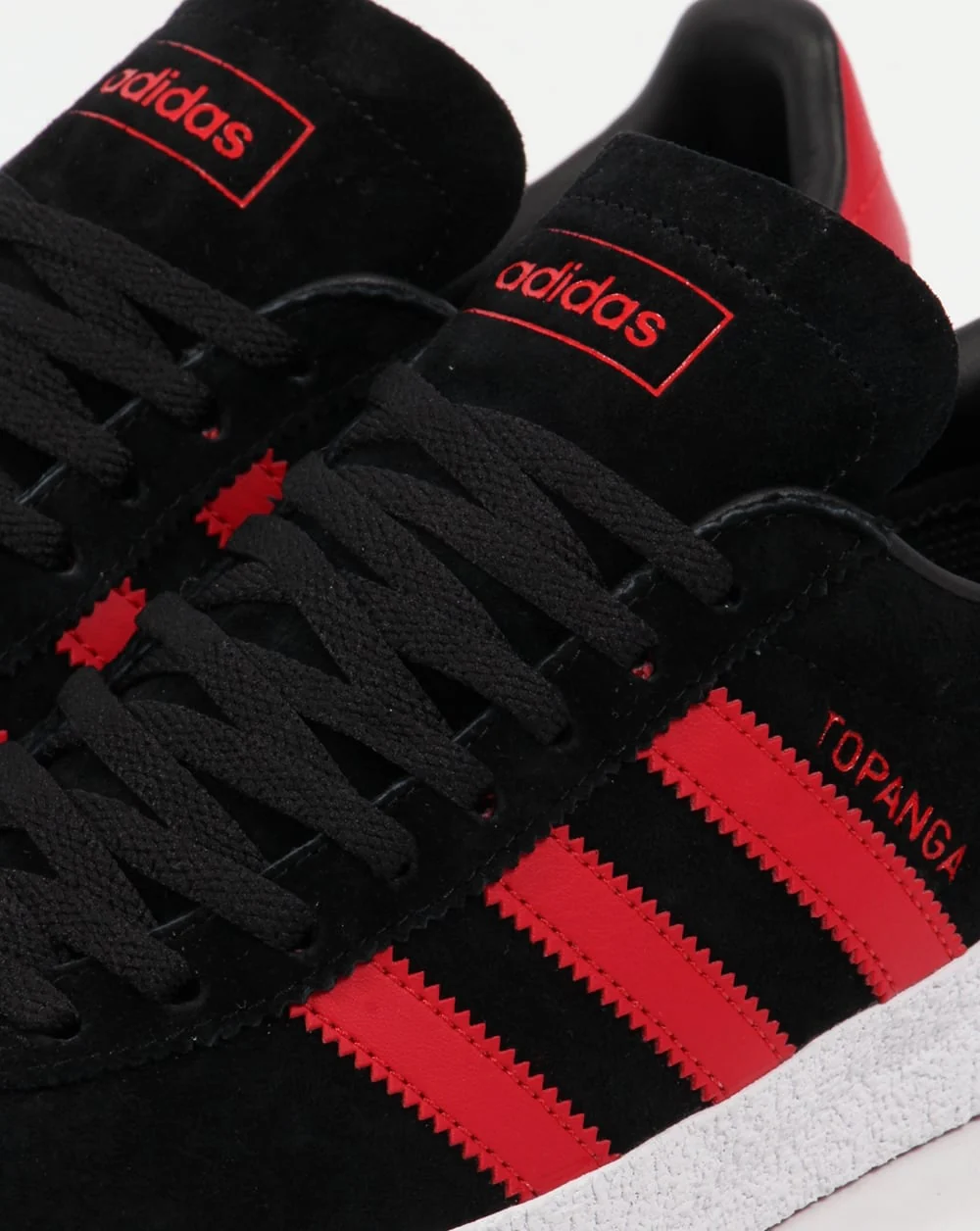 Adidas Topanga Trainers Black/Red - Image 4