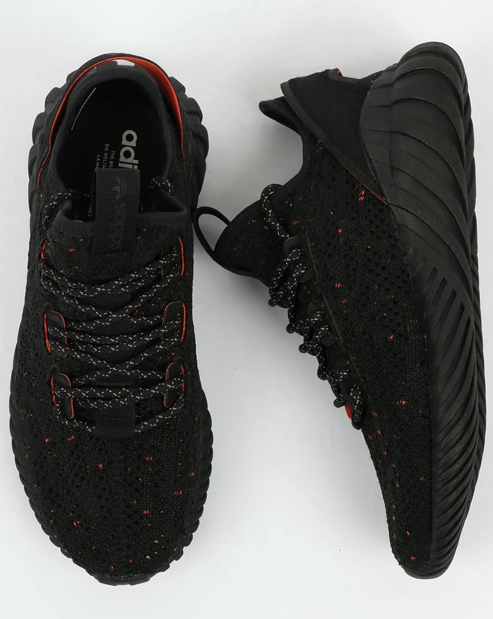 Adidas Tubular Doom Sock Trainers Black/Black/Trace Olive - Image 2