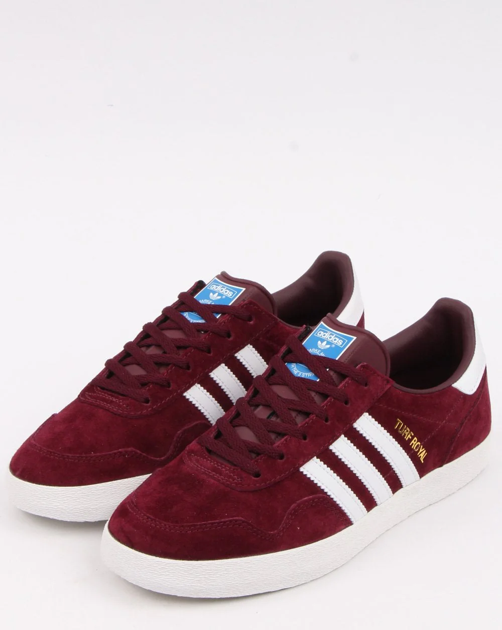 Adidas Turf Royal Trainers Deep Burgundy/White - Image 3