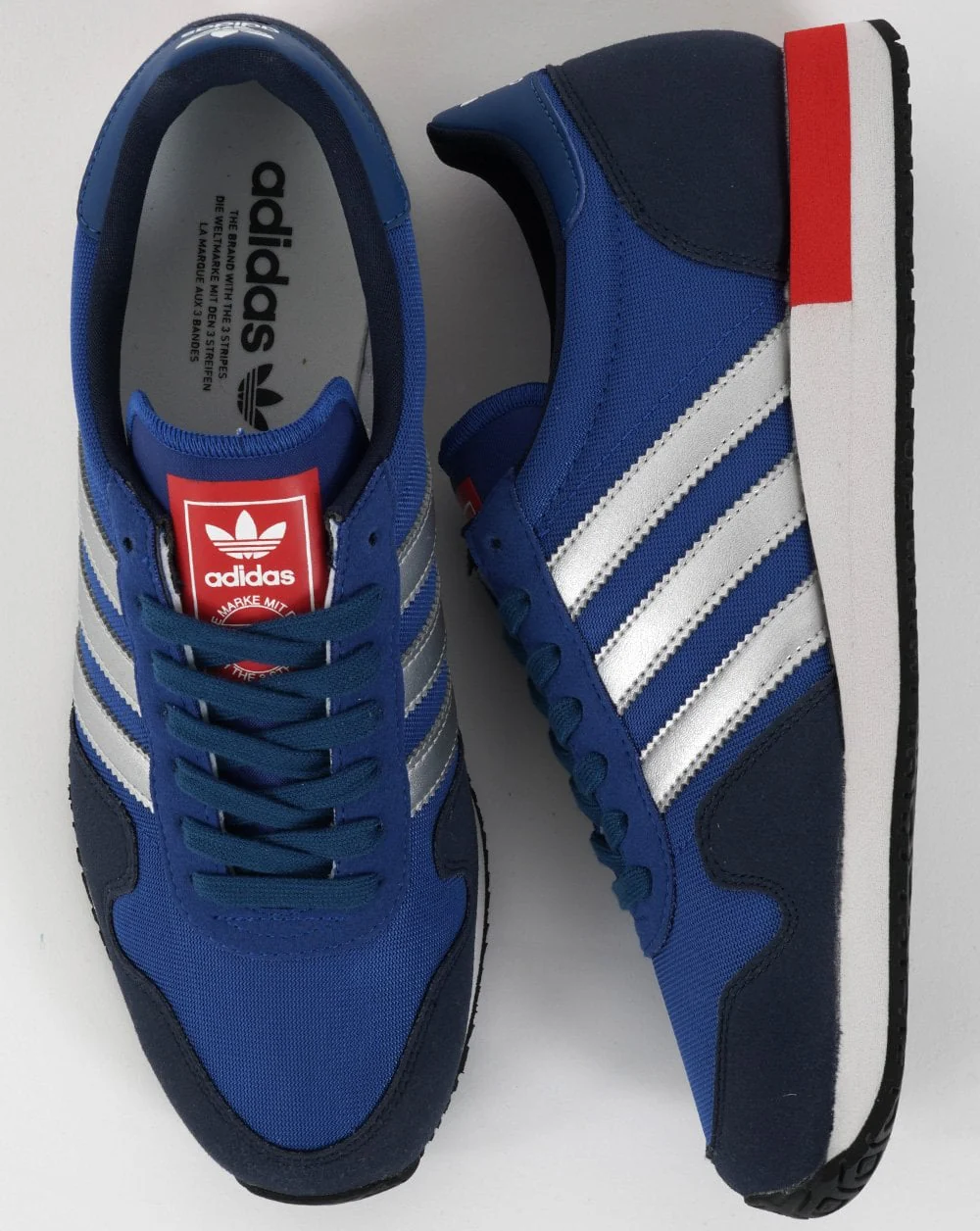 Adidas USA 84 Trainers Royal/Silver/Navy - Image 3
