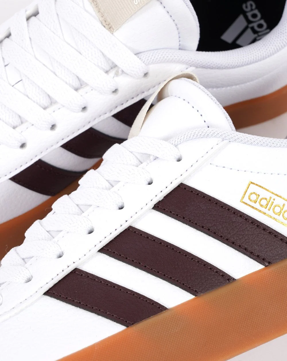 Adidas VL Court 3.0 Trainers White / Gum - Image 4