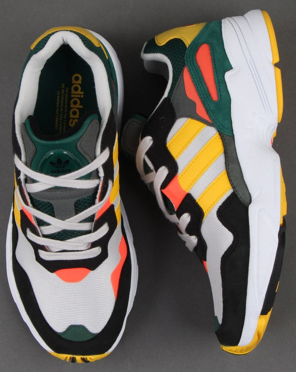 Adidas Yung-96 Trainers Grey/bold Gold/red - Image 2