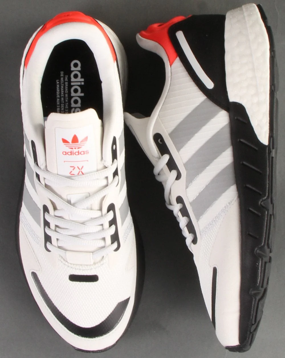 Adidas Zx 1k Boost Trainers White/Silver/Black