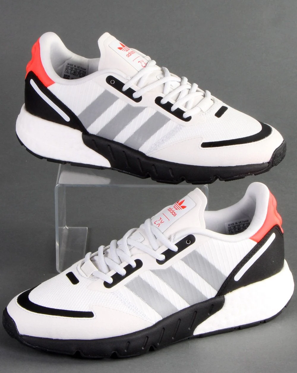 Adidas Zx 1k Boost Trainers White/Silver/Black - Image 2