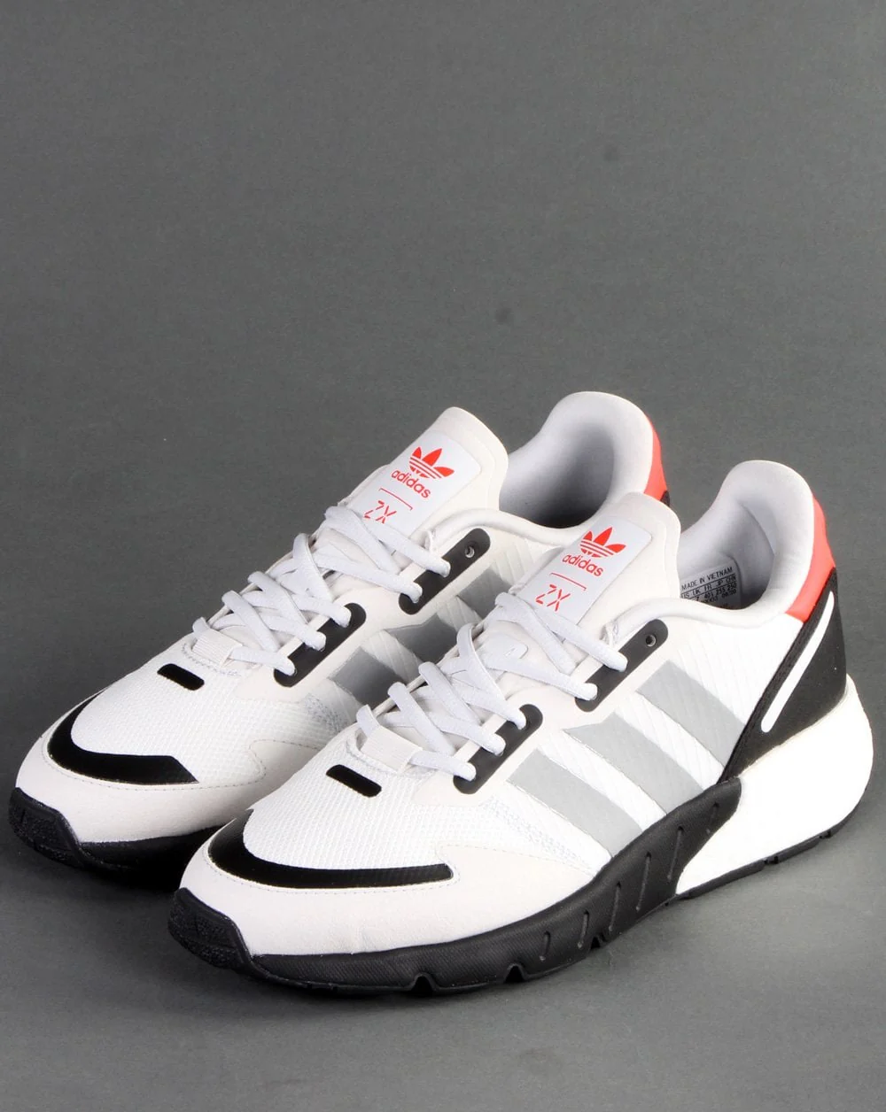 Adidas Zx 1k Boost Trainers White/Silver/Black - Image 3