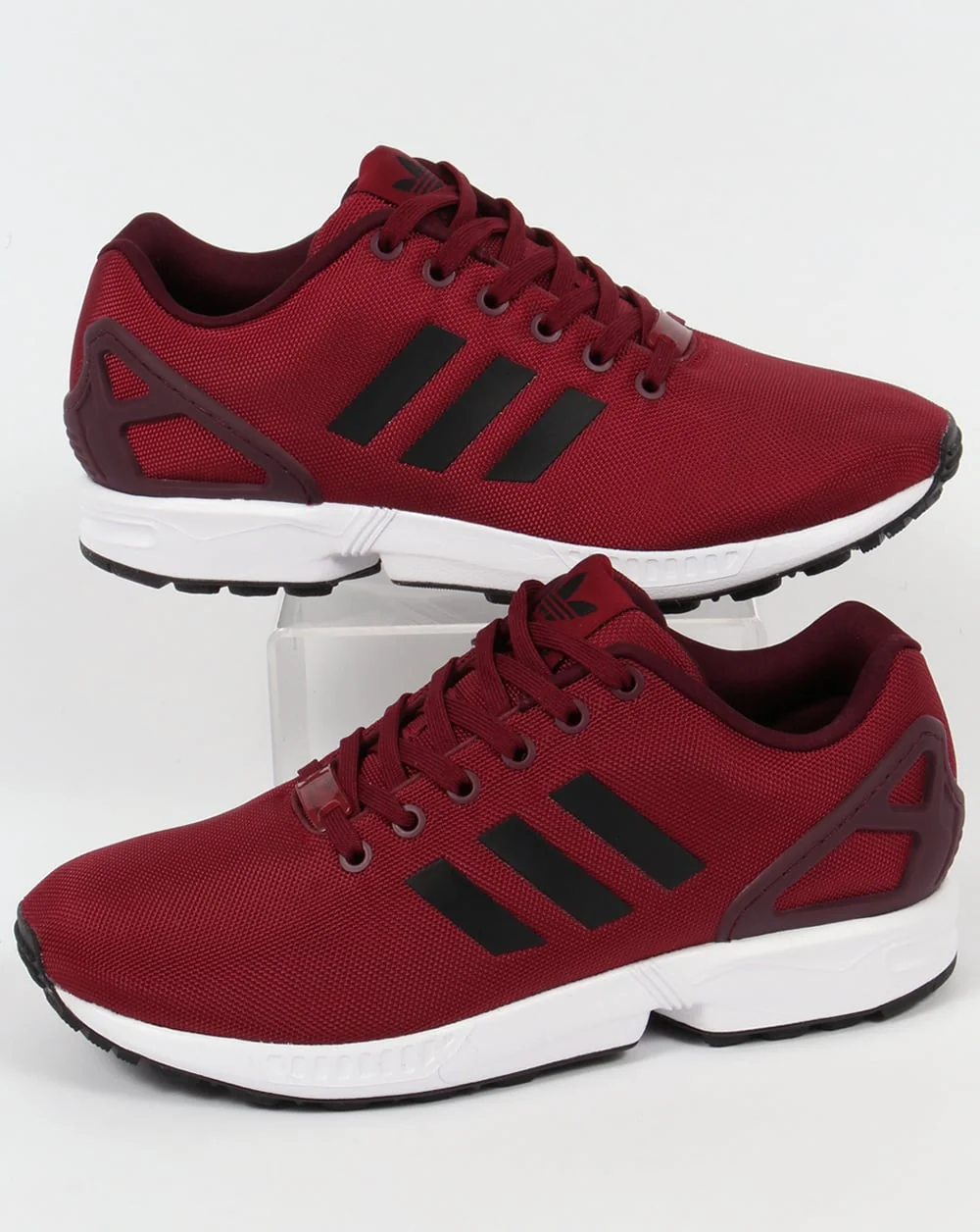 Adidas ZX Flux Trainers Burgundy/Black