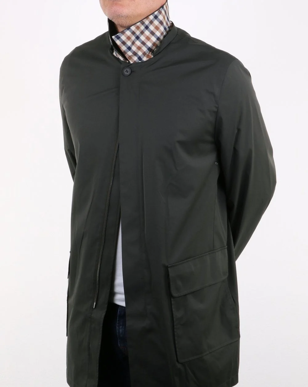 Aquascutum Dexter Hooded Parka Forest Green - Image 3