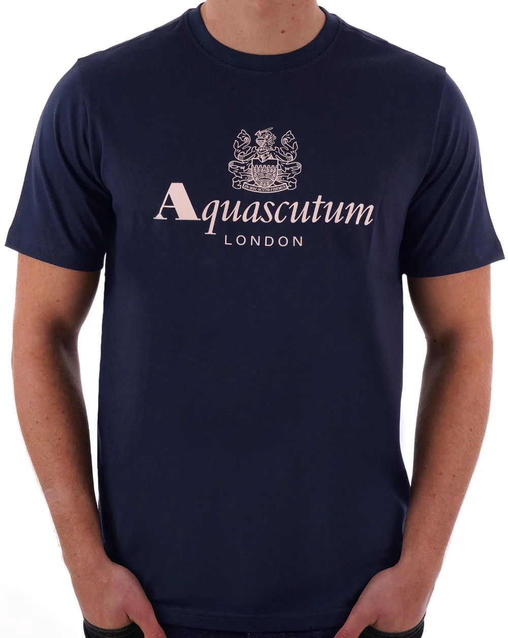 Aquascutum Large Logo T-shirt Navy