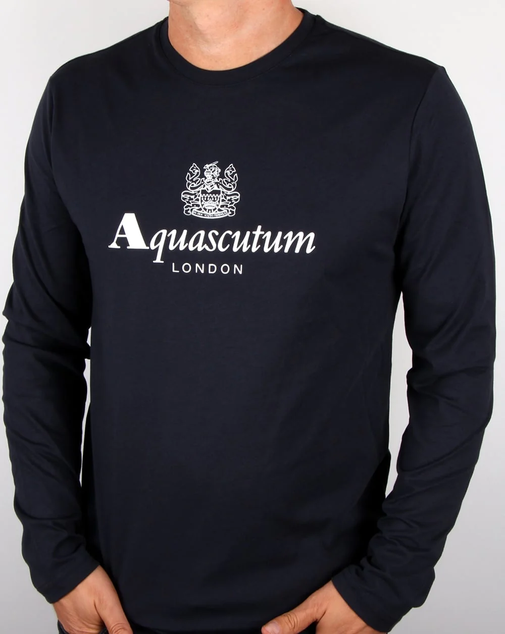 Aquascutum Long Sleeve T-shirt Navy