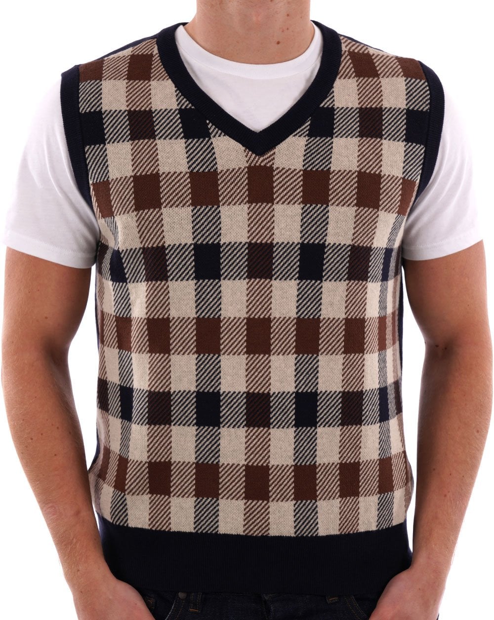 Aquascutum Macro Check Tank Top - Image 2