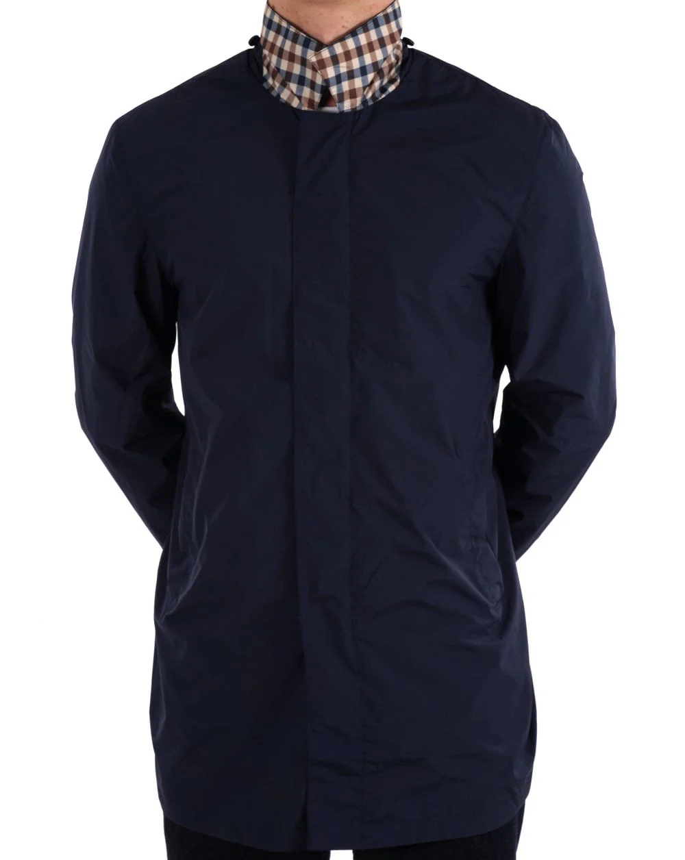 Aquascutum Packable Trench Coat Navy