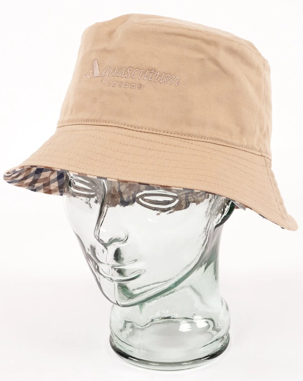 Aquascutum Reversible Bucket Hat Sand - Image 3