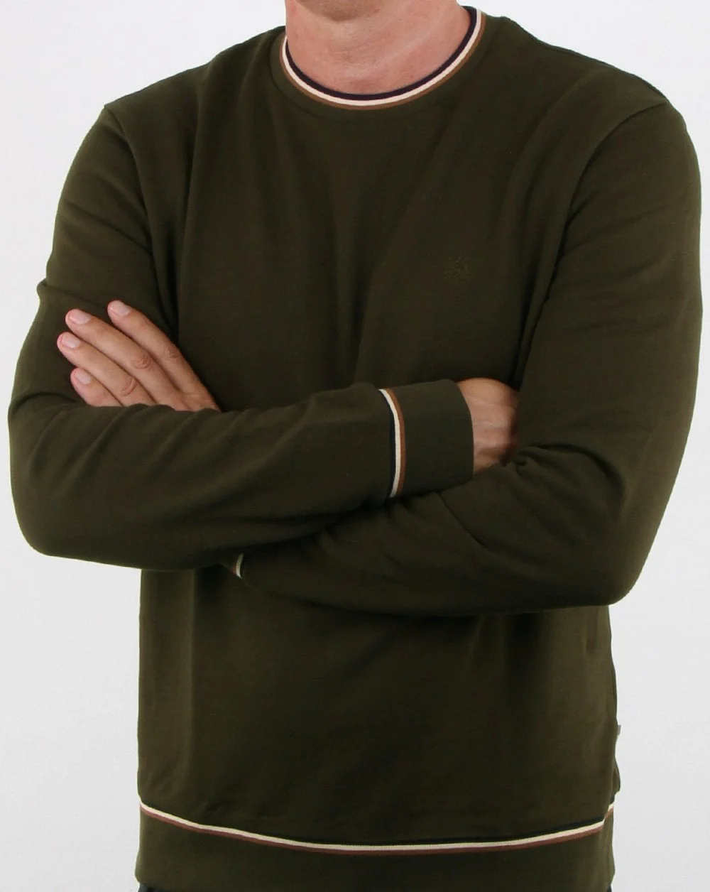 Aquascutum Wallace Long Sleeve Sweatshirt Military Green