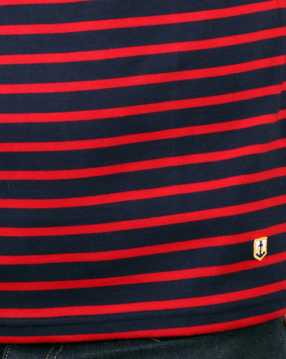 Armor-lux Classic Ls Breton T-shirt Navy/dark Red - Image 2