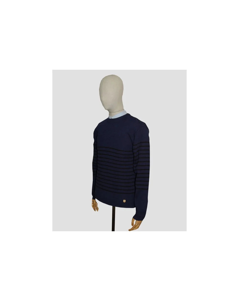 Armor-lux Marin Heritage Crew Neck Jumper Navy/black - Image 2