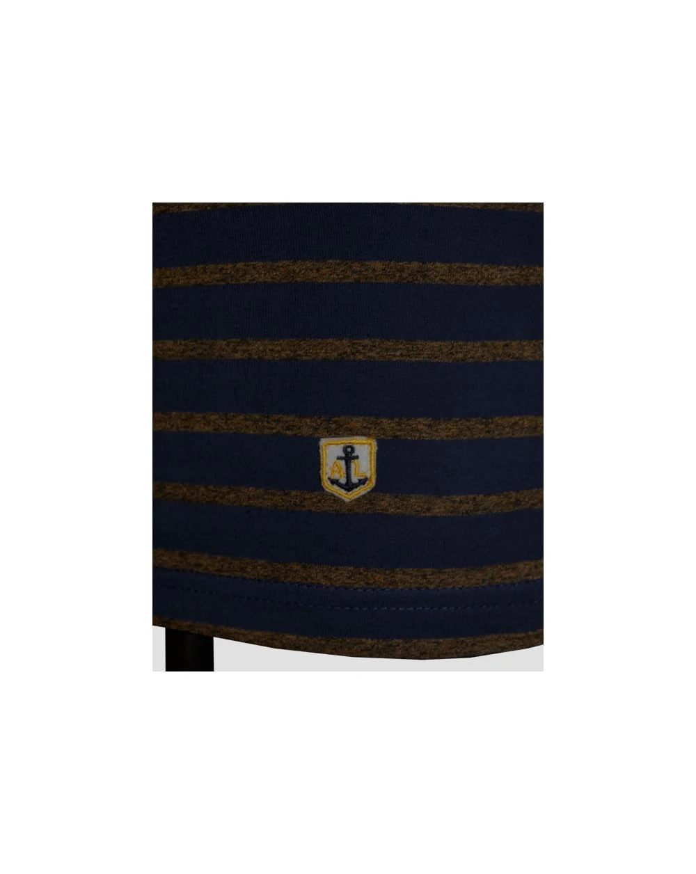 Armor-lux Striped Long Sleeve T-shirt Navy/tan - Image 2