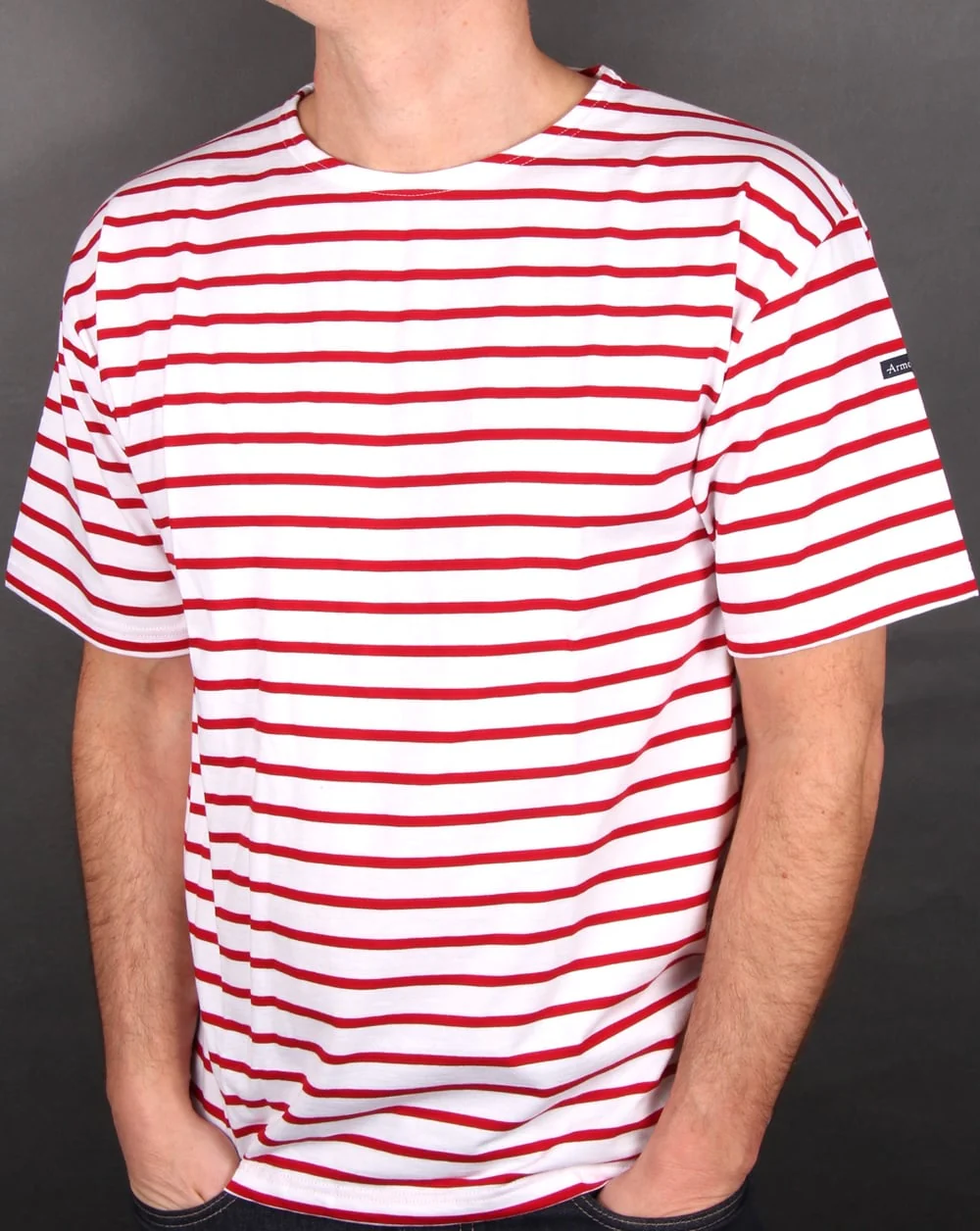 Armor-lux Theviec Stripe T-shirt Red/white