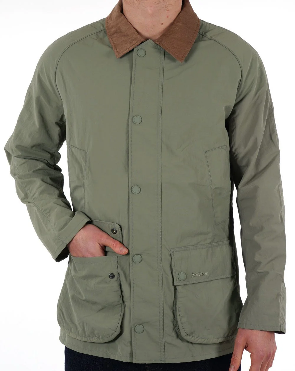 Barbour Ashby Showerproof Jacket Dusty Green - Image 3