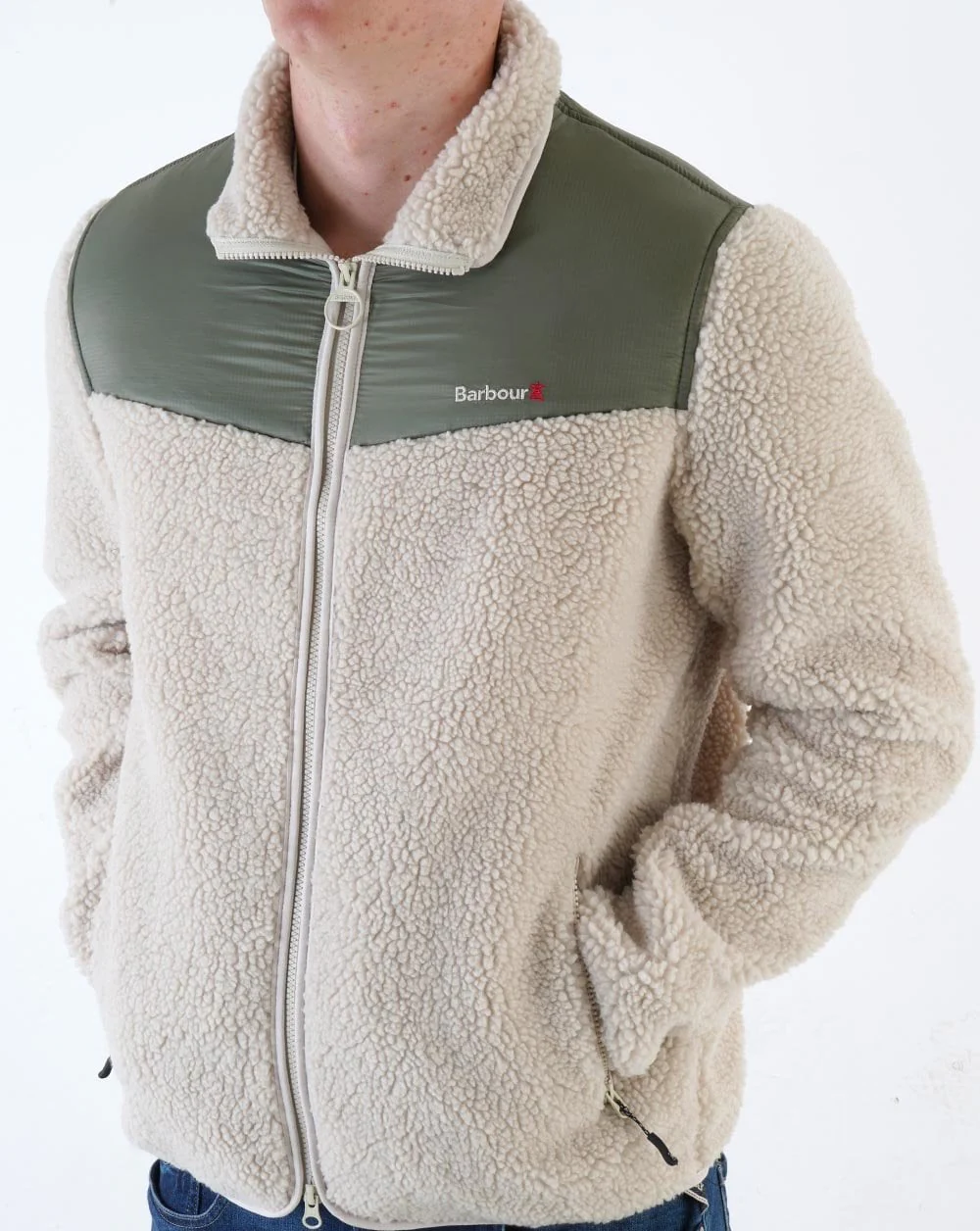 Barbour Axis Fleece Ecru - Image 2