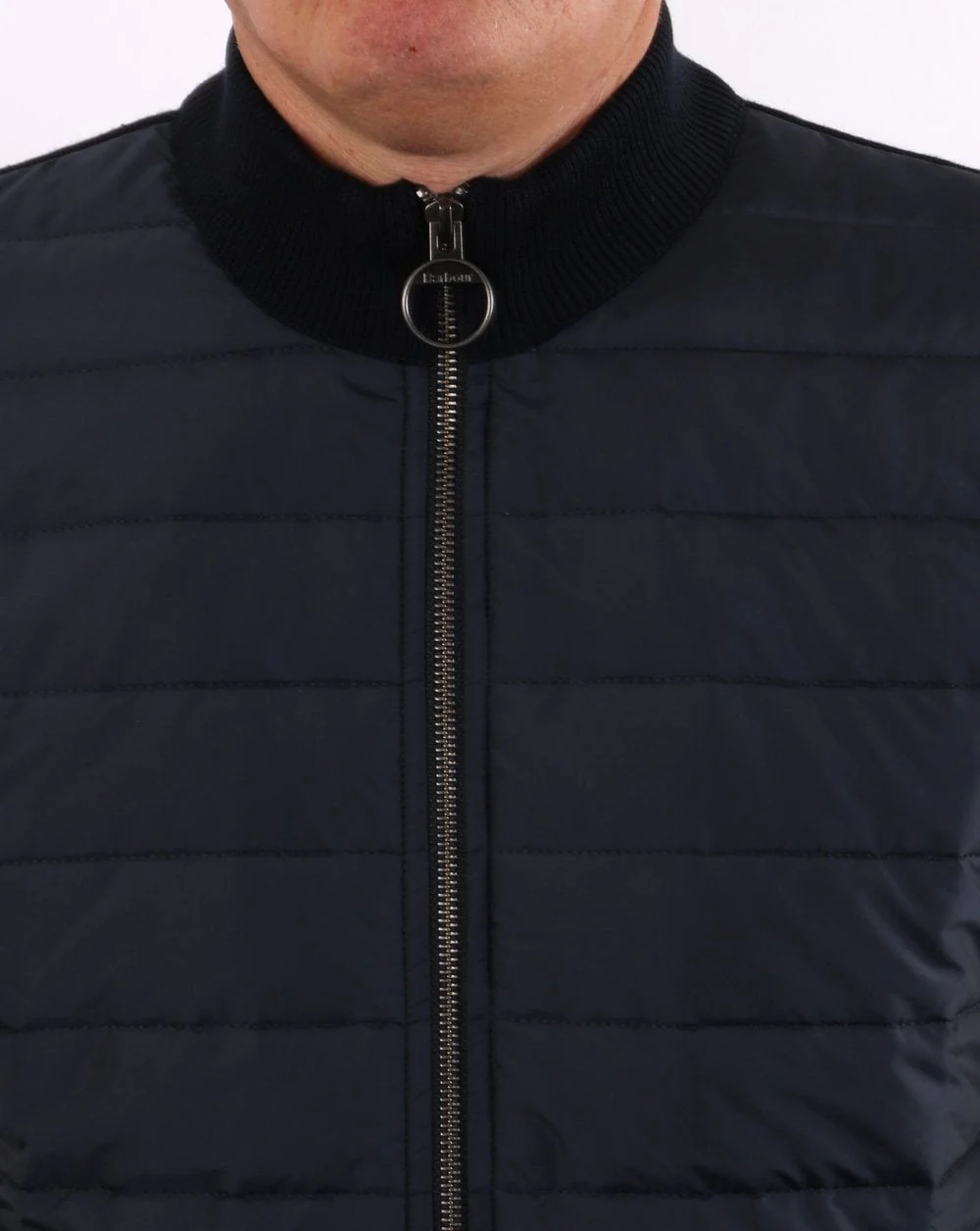 Barbour Baffle Zip Thru Navy - Image 5