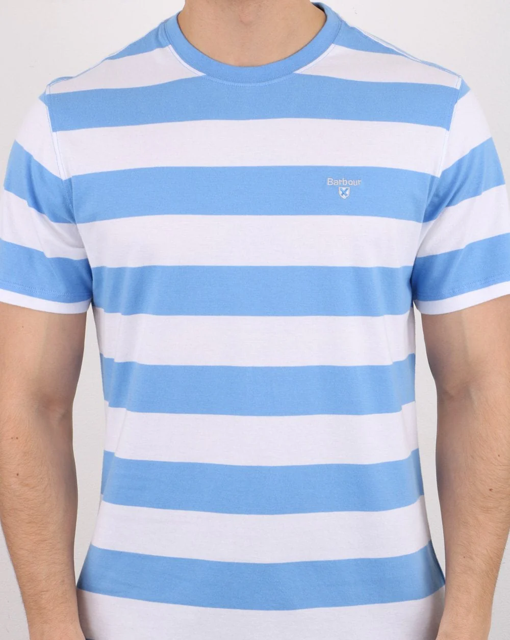 Barbour Beach Stripe Tee Blue - Image 4