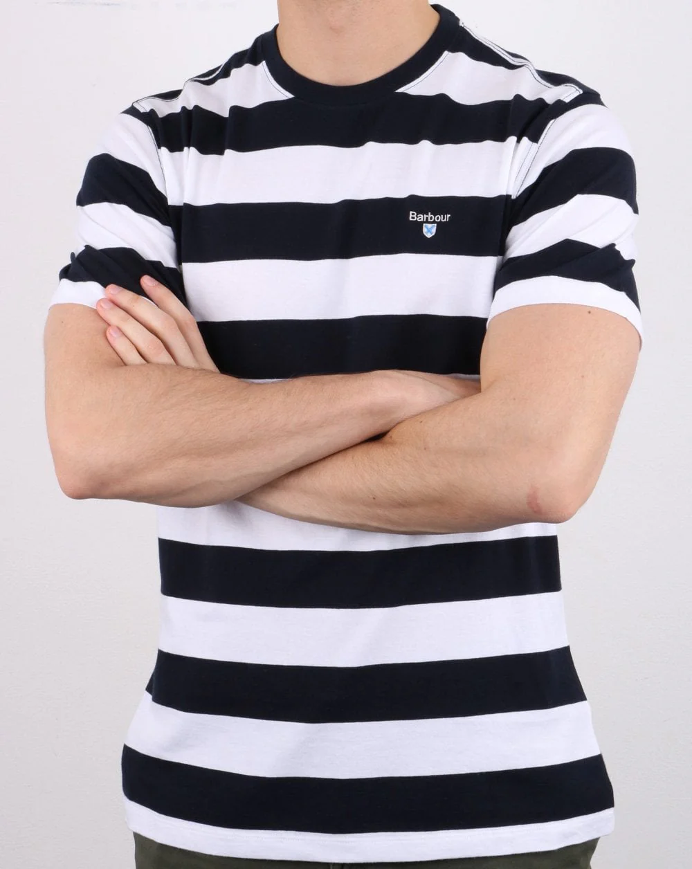 Barbour Beach Stripe Tee Navy - Image 3