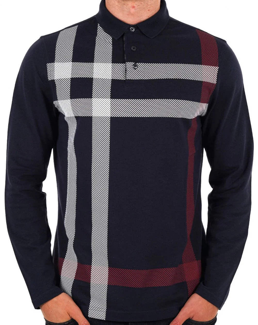 Barbour Blaine Long Sleeve Polo Shirt Dark Navy