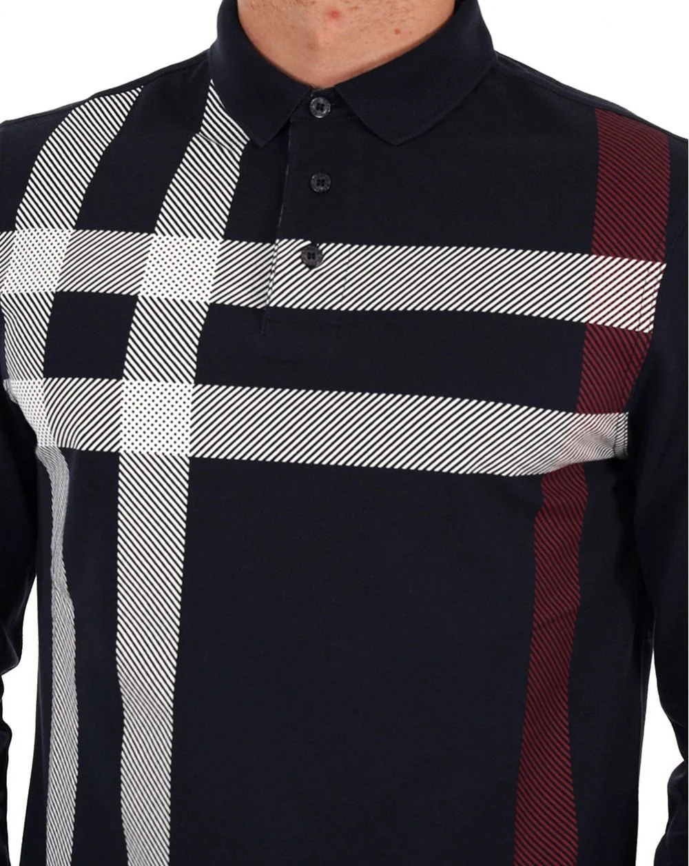 Barbour Blaine Long Sleeve Polo Shirt Dark Navy - Image 2
