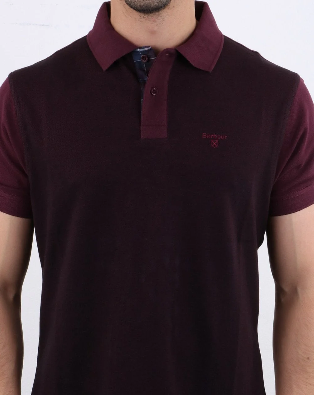 Barbour Bonar Polo Shirt Burgundy - Image 4