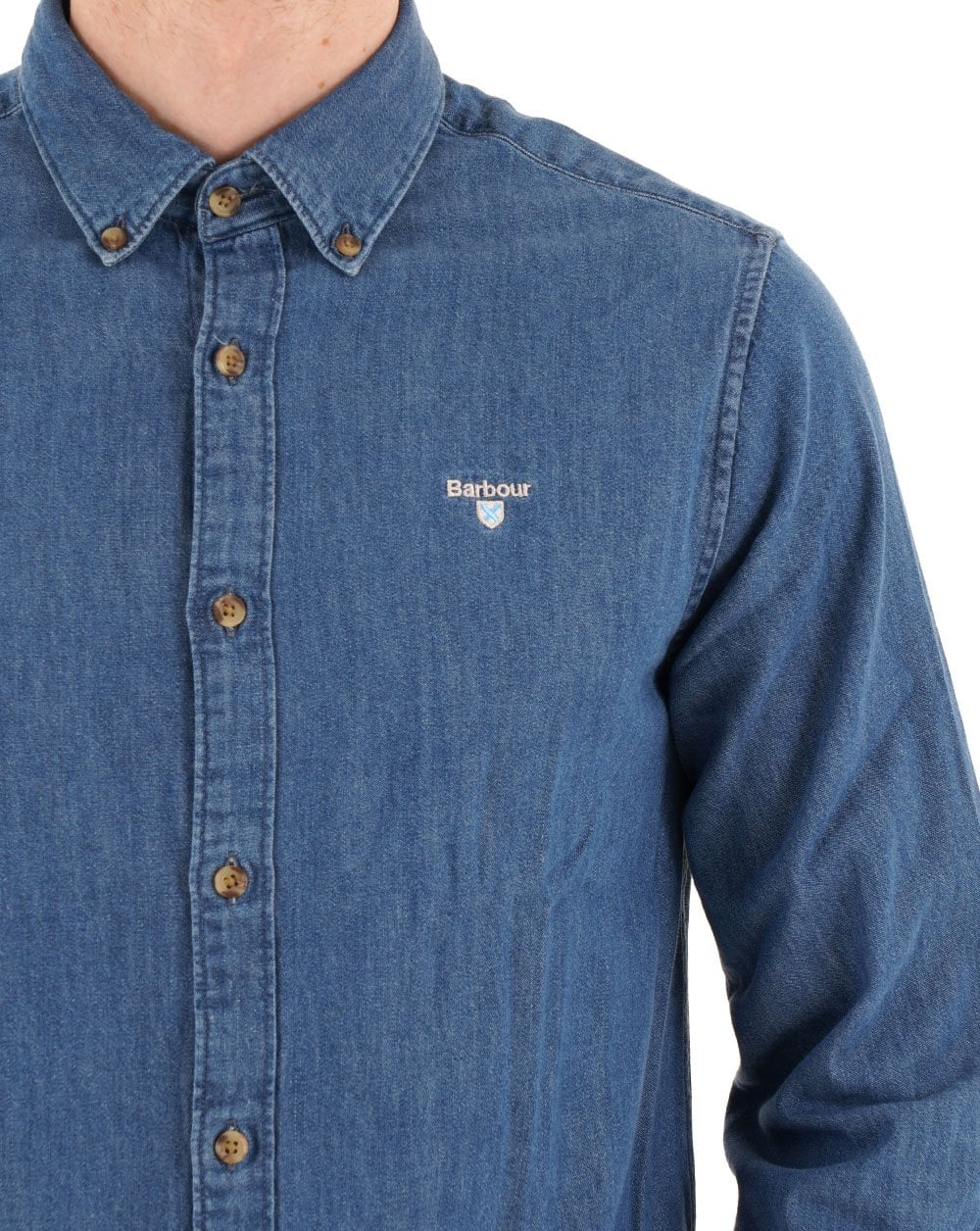 Barbour Crest Shirt Chambray - Image 2