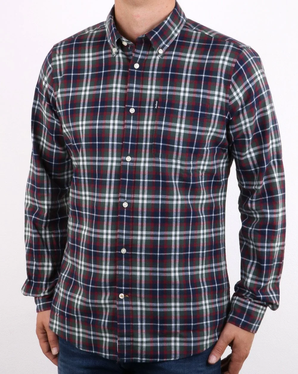Barbour Endsleigh Racing Green Check Shirt - Image 2