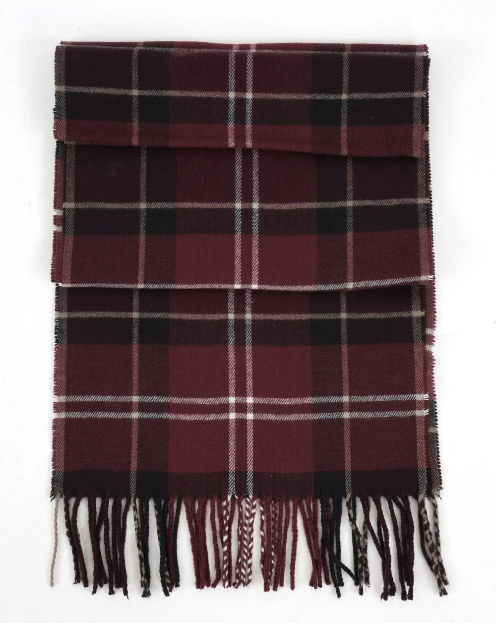 Barbour Galingale Tartan Scarf Burgundy