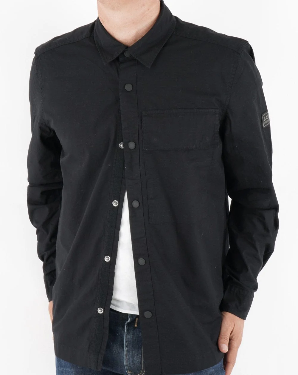 Barbour International Battery Overshirt Black - Image 2