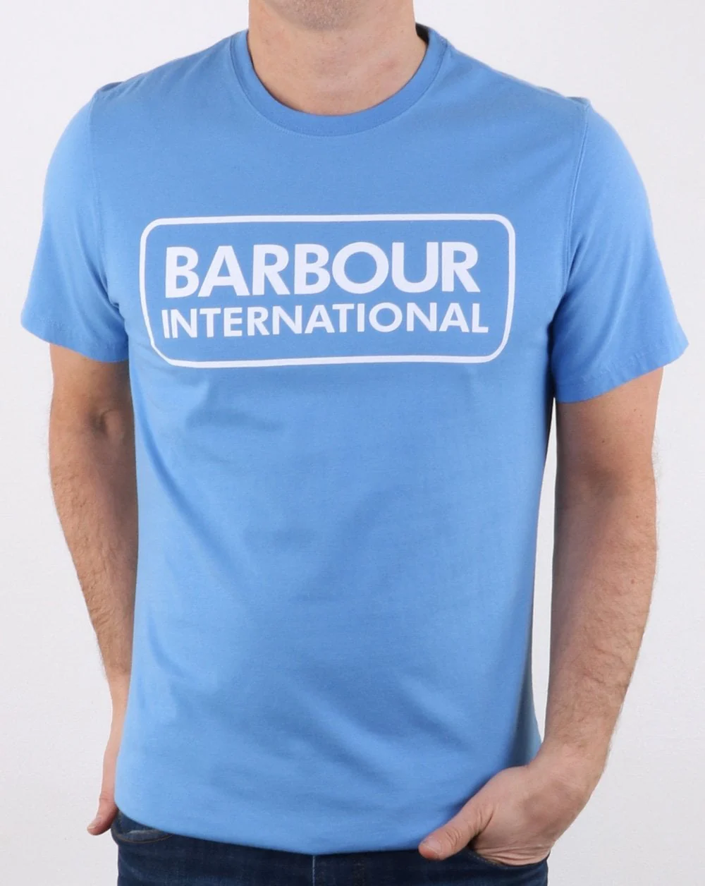 Barbour International Block Logo T-shirt Blue