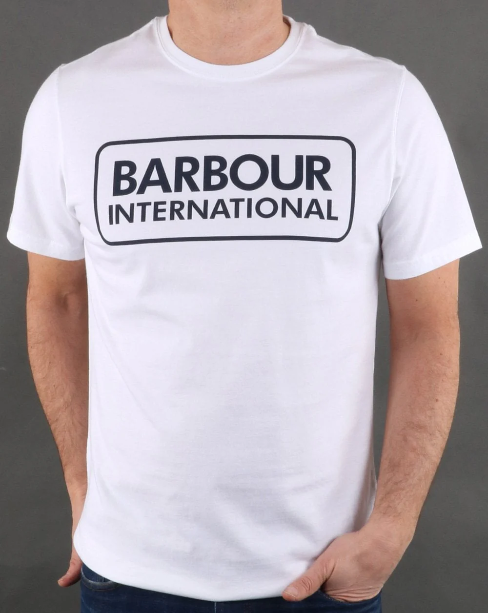 Barbour International Block Logo T-shirt White