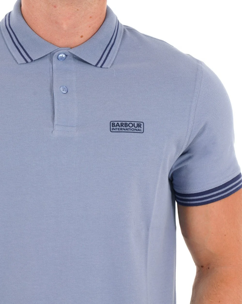 Barbour International Calibrated Polo Shirt Manor Blue - Image 2