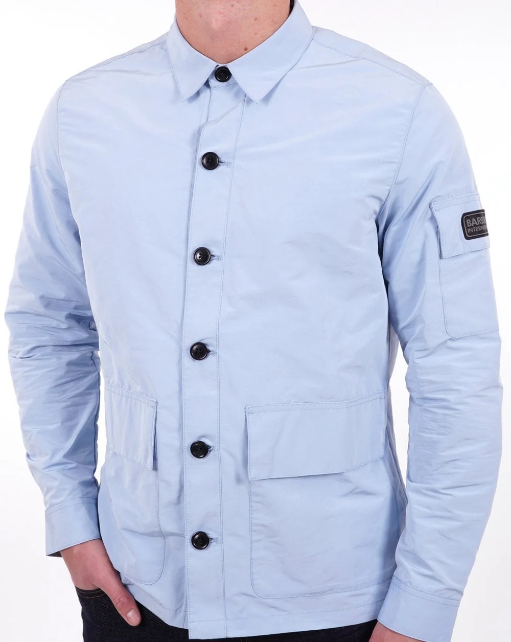 Barbour International Circuit Overshirt Chambray Blue