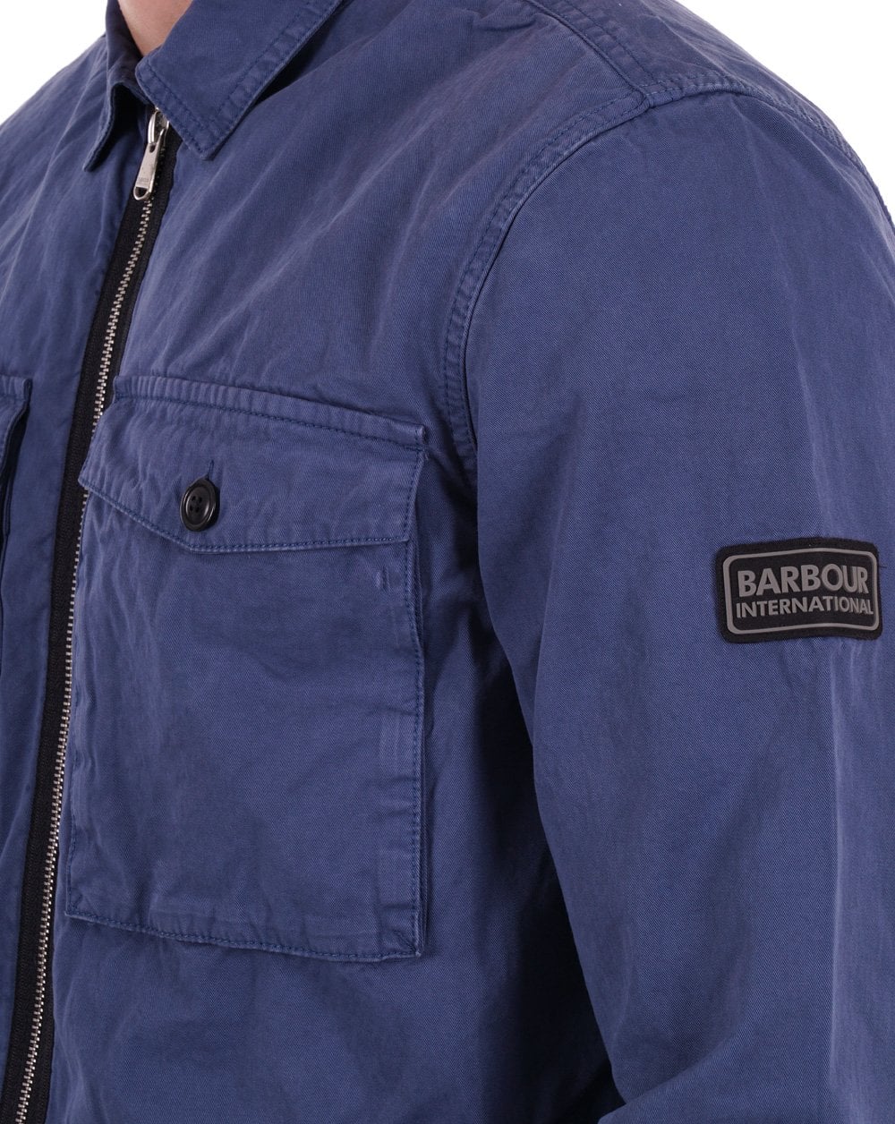 Barbour International Cloud Overshirt Dark Denim - Image 2