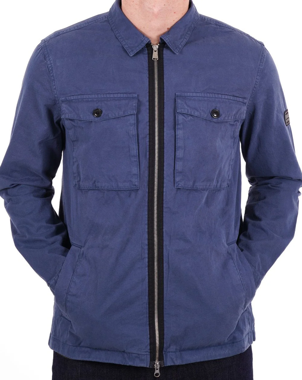 Barbour International Cloud Overshirt Dark Denim - Image 3
