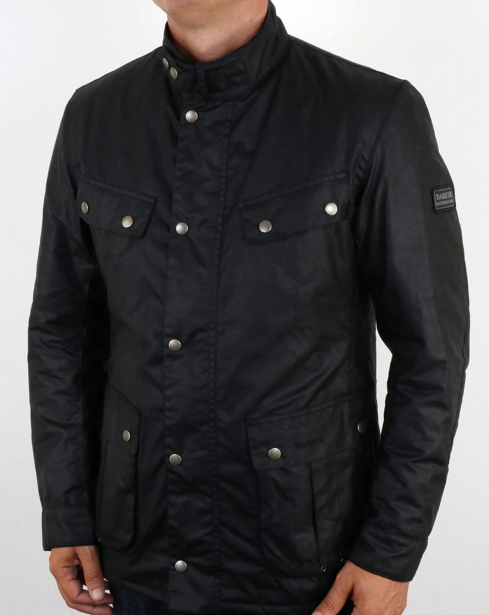 Barbour International Duke Wax Jacket Black
