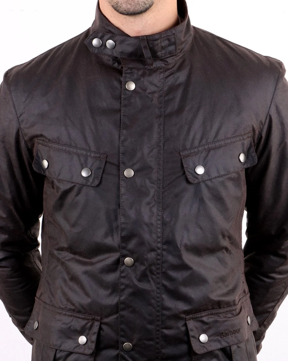 Barbour International Duke Wax Jacket Rust - Image 2