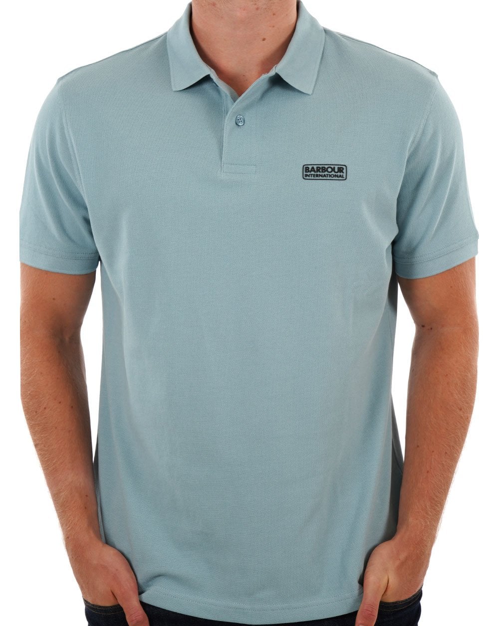 Barbour International Essential Polo Concrete Blue - Image 3