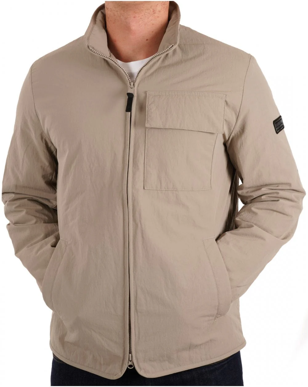 Barbour International Glenton Quilt Jacket Concrete - Image 3