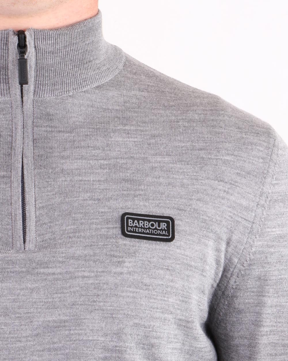 Barbour International Half Zip Merino Anthracite Marl - Image 4