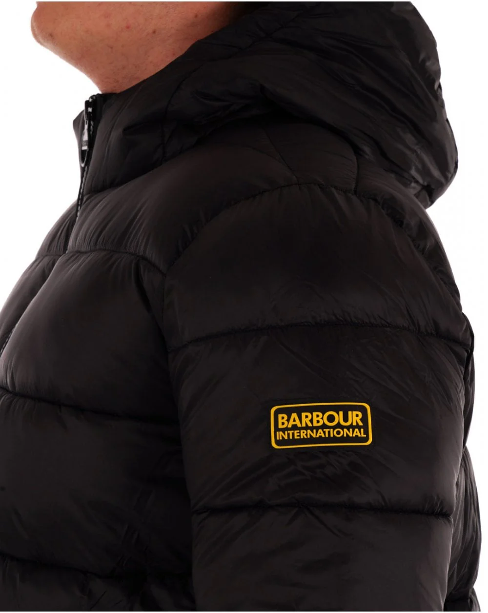 Barbour International Legacy Bobber Quilted Jacket Black - Image 2