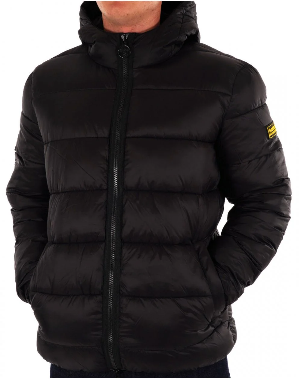 Barbour International Legacy Bobber Quilted Jacket Black - Image 3