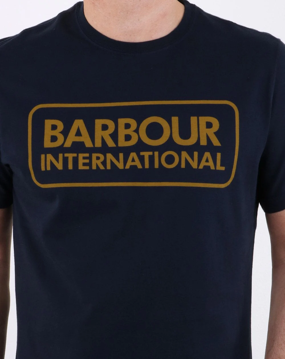 Barbour International Logo T-shirt Navy - Image 3