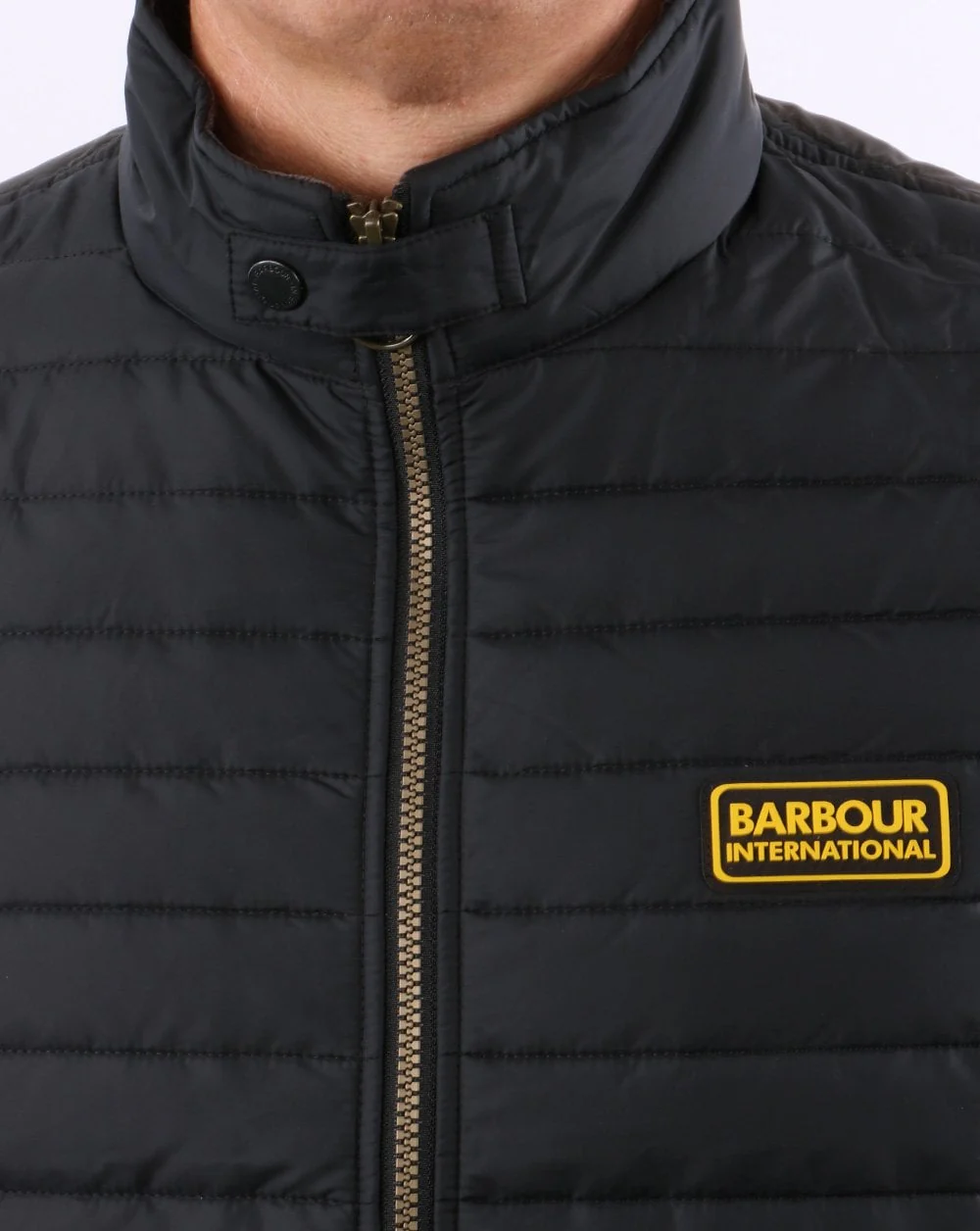 Barbour International Mind Quilt Jacket Black - Image 3