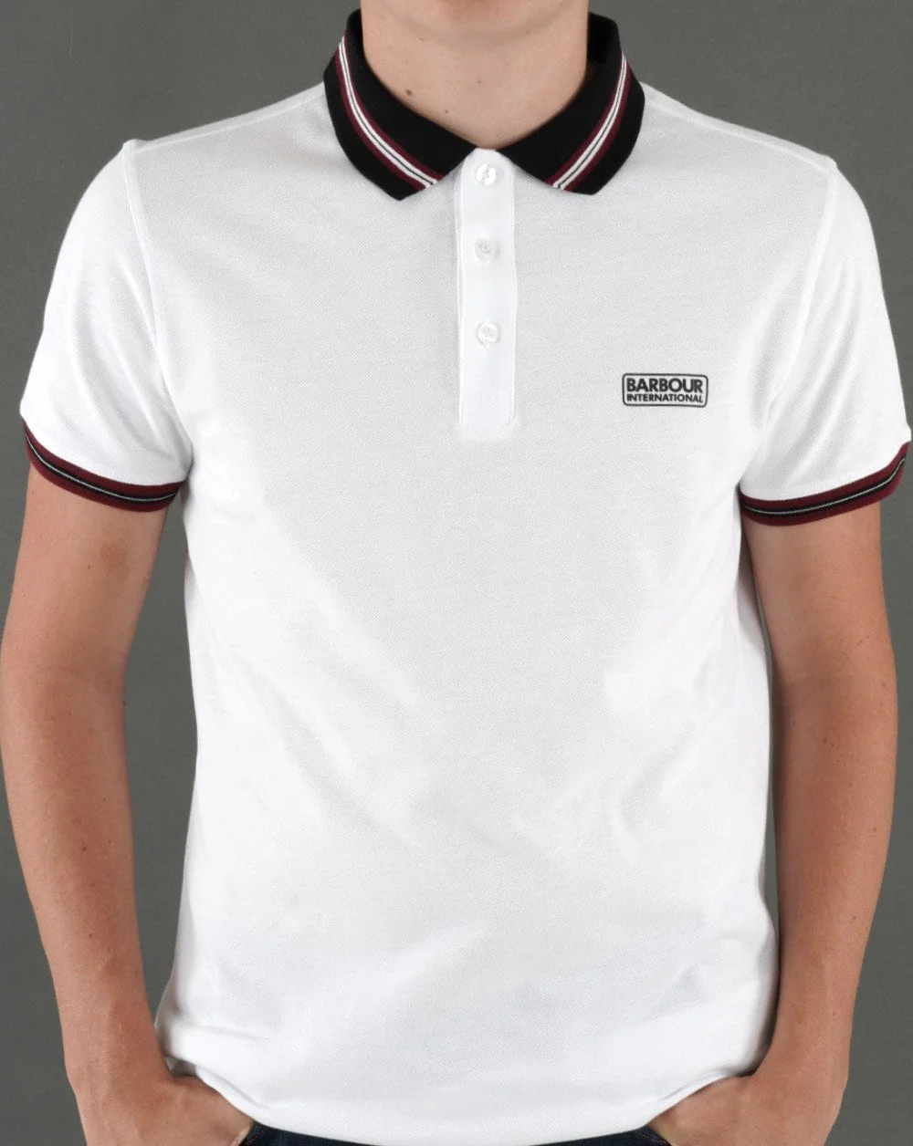Barbour International Noble Polo Shirt White - Image 3