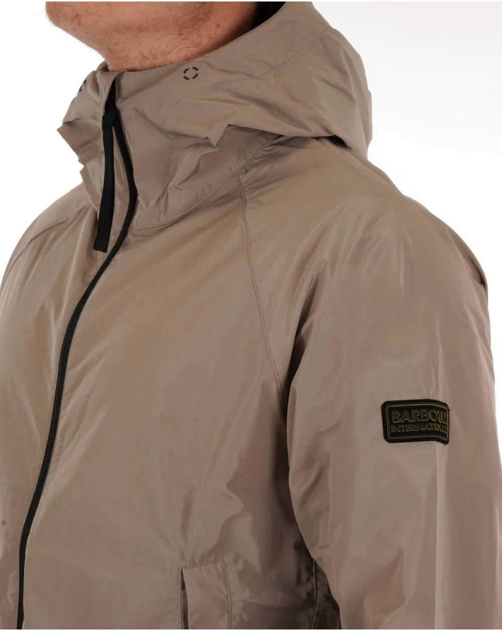 Barbour International Porter Showerproof Jacket Concrete - Image 2